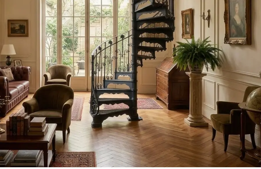 Cầu thang xoắn ốc cổ điển